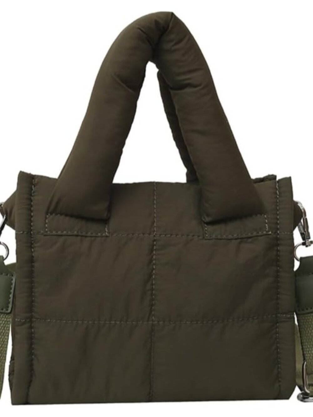 Mini Puffer Tote Bag for Women Quilted Crossbody Bag Puffer Purse Nylon Puffy Sh